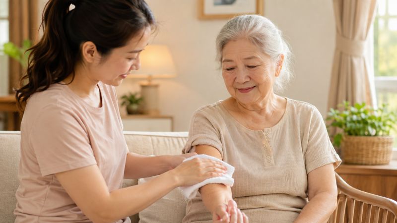 Xịt tắm khô cho người lớn tuổi có da nhạy cảm